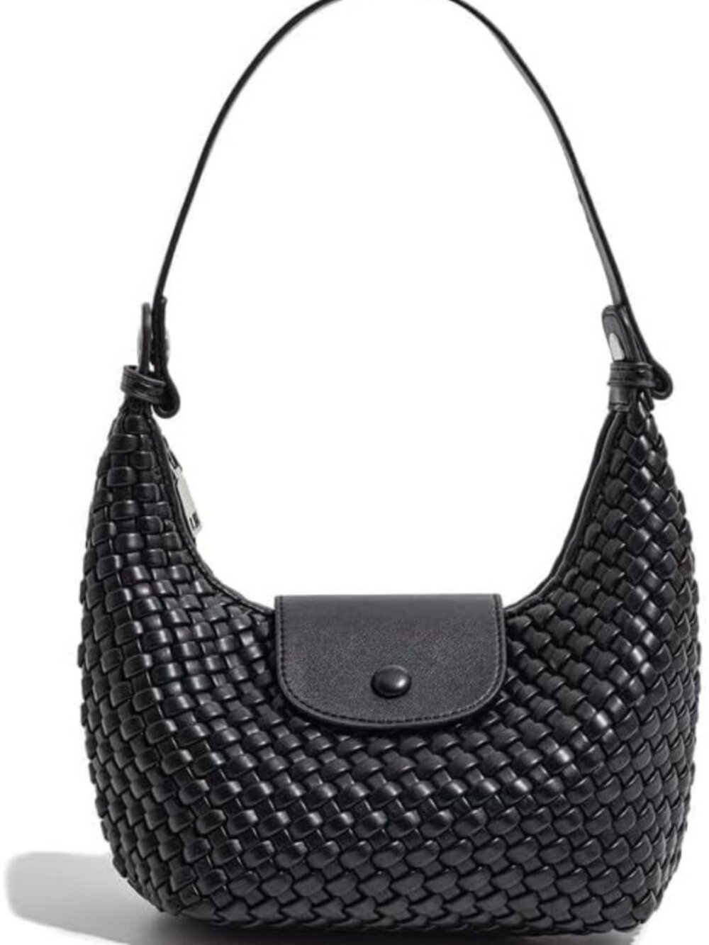 Stylish Woven Hobo Bag, Braided Shoulder Purse with Detachable Strap, Crossbody
